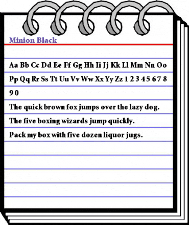 Minion-Black Black animated font preview Minion-Black Black animated font preview