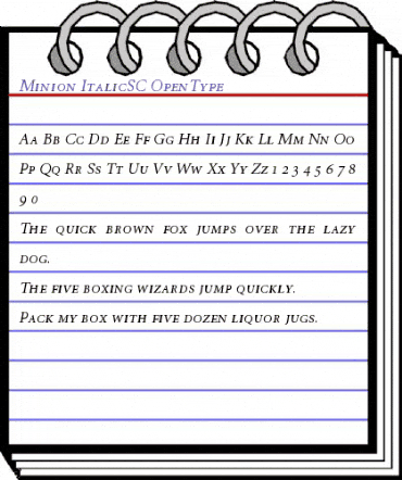 Minion Italic Small Caps & Oldstyle Figures animated font preview Minion Italic Small Caps & Oldstyle Figures animated font preview