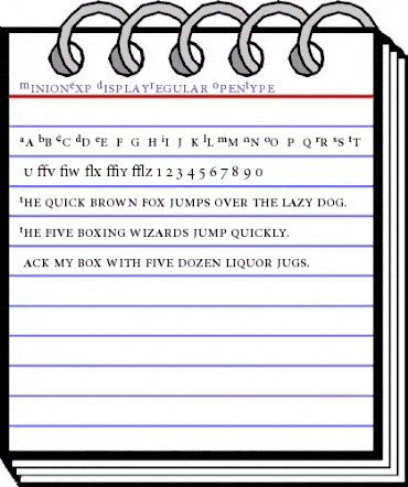 Minion Regular Display Expert animated font preview