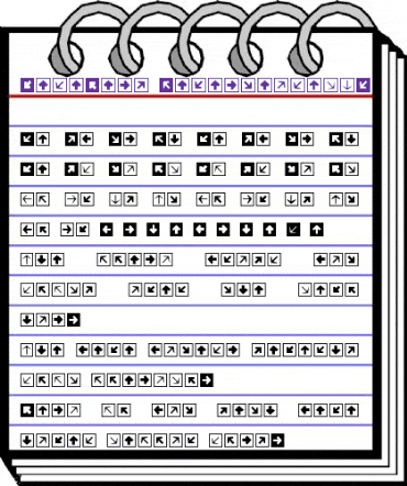 MiniPics DirectionalSA animated font preview