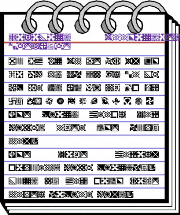 MiniPics Doohickies animated font preview