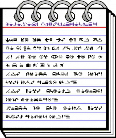 MiniPics International animated font preview