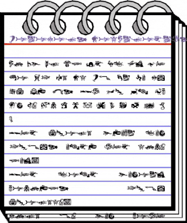 MiniPics LilAncients animated font preview