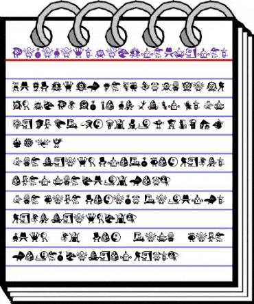 MiniPics LilCreatures animated font preview