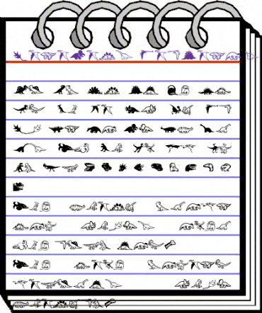 MiniPics LilDinos animated font preview MiniPics LilDinos animated font preview