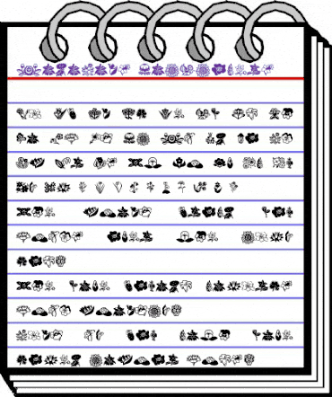 MiniPics LilFlowers animated font preview