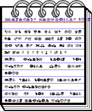 MiniPics LilFlowers animated font preview