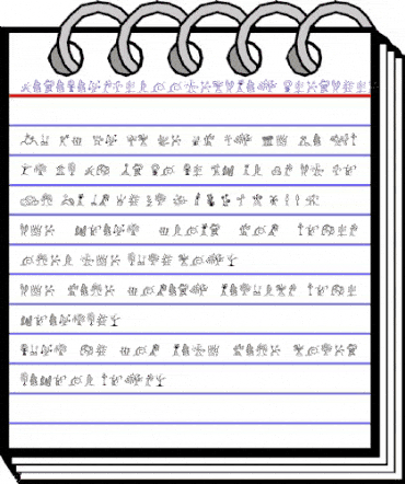 MiniPics UprootedTwig Regular animated font preview
