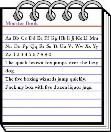 Minister-Book Book animated font preview