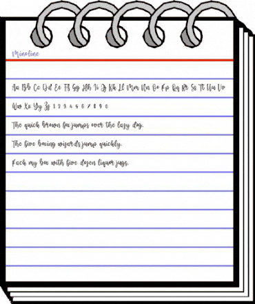 Minoline Regular animated font preview