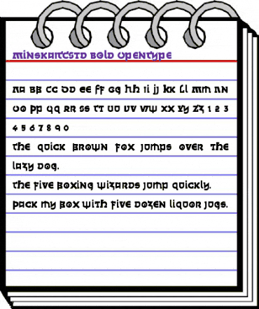 Minska ITC Std Bold animated font preview