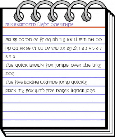 Minska ITC Std Light animated font preview