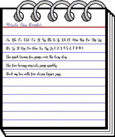 Miracle Day Regular animated font preview