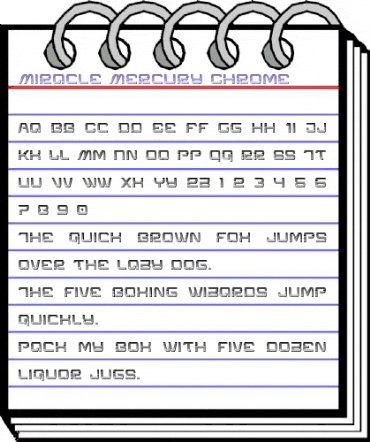 Miracle Mercury Chrome Regular animated font preview