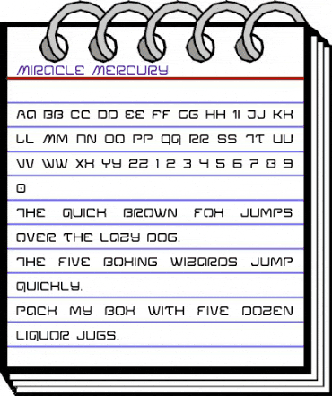 Miracle Mercury Regular animated font preview