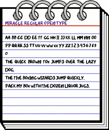 miracle Regular animated font preview