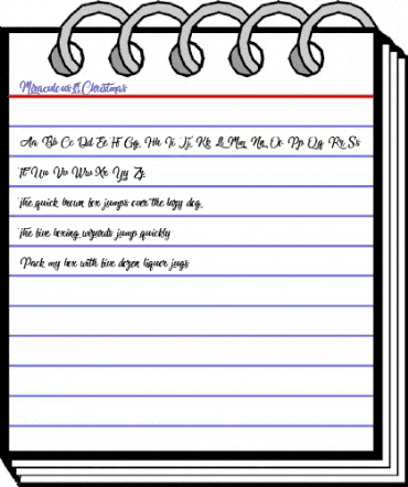 Miraculous&Christmas Regular animated font preview