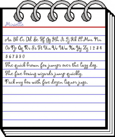 Mirielle Regular animated font preview