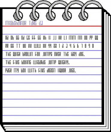 Misbehavior Take 23 animated font preview