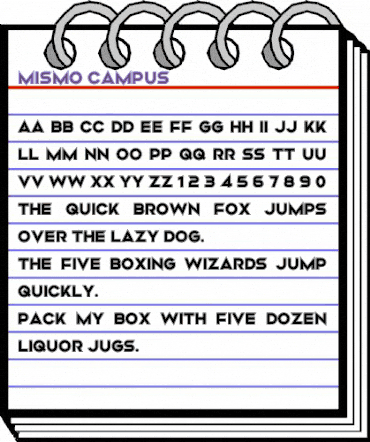 Mismo Campus animated font preview
