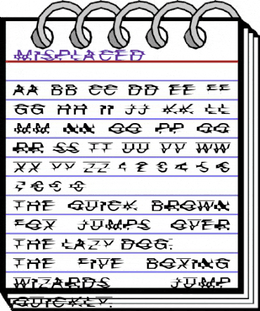 Misplaced Regular animated font preview