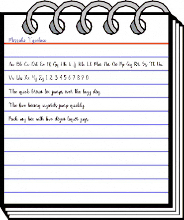 Missaki Typeface Regular animated font preview