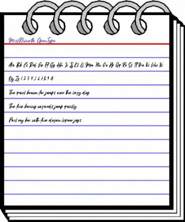 Miss Rhinetta Regular animated font preview