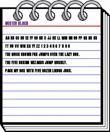 Mister Black Regular animated font preview Mister Black Regular animated font preview