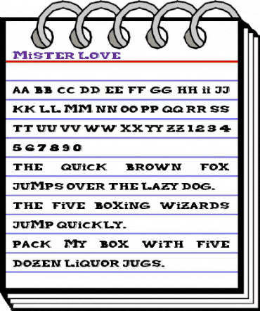 Mister Love Regular animated font preview Mister Love Regular animated font preview