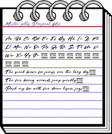 Mister sally Personal Use Regular animated font preview