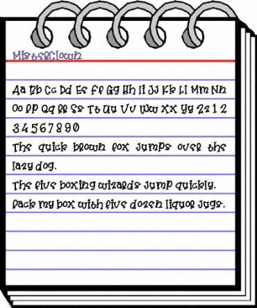 Mister Clown Regular animated font preview