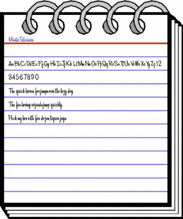 MisterTelevision Regular animated font preview