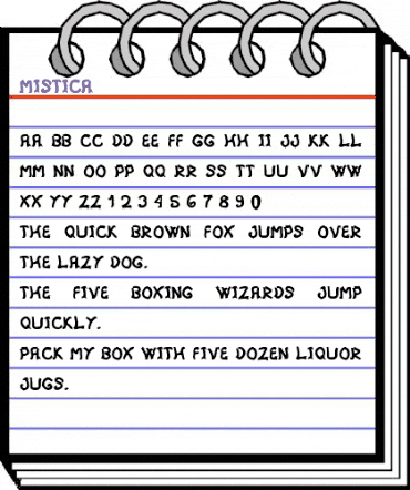 Mistica Regular animated font preview Mistica Regular animated font preview