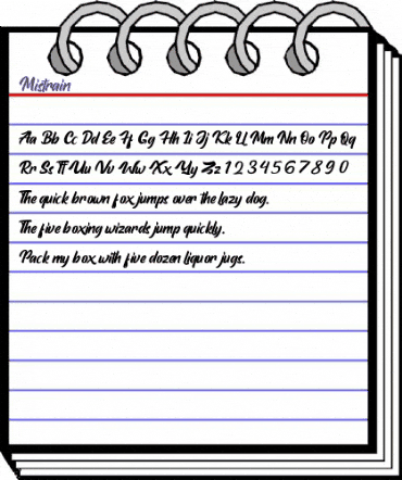 Mistrain Regular animated font preview