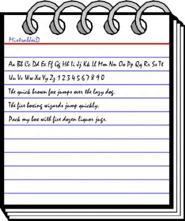 MistralJoiD Regular animated font preview