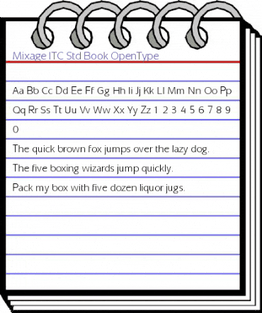Mixage ITC Std Book animated font preview