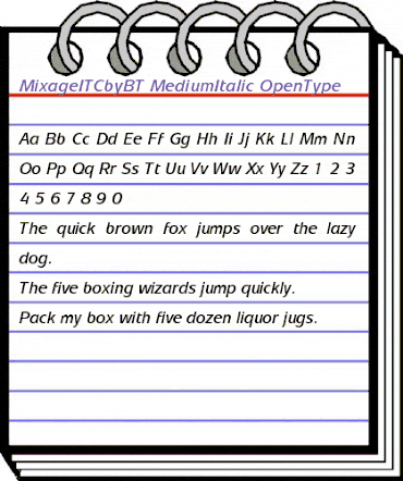 ITC Mixage Medium Italic animated font preview ITC Mixage Medium Italic animated font preview