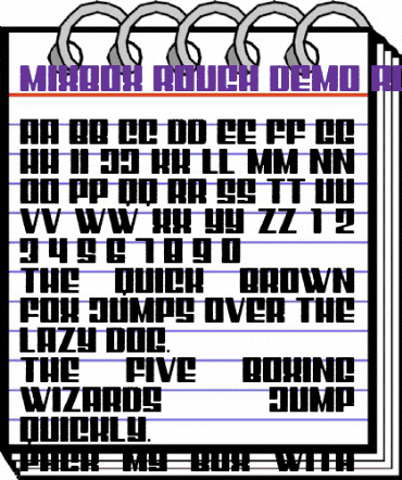 Mixbox Rough Demo Rough animated font preview