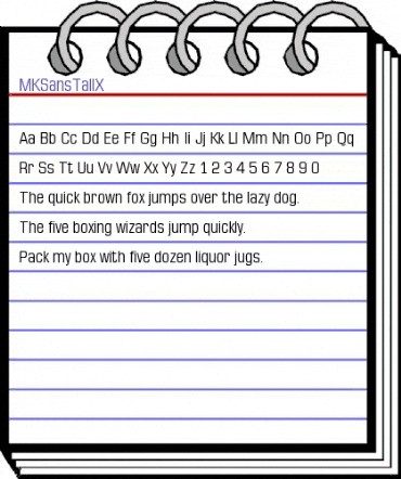MKSansTallX Regular animated font preview