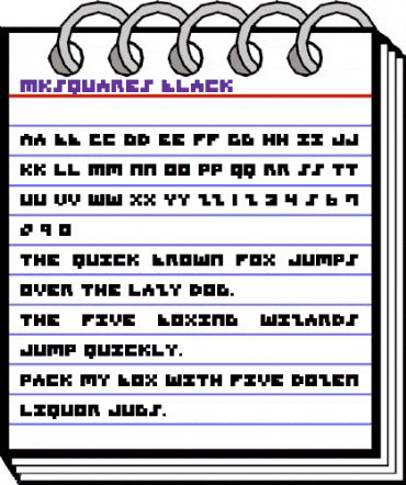 MKSquares Regular animated font preview