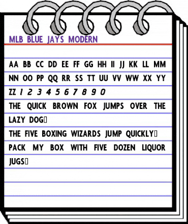 MLB Blue Jays Modern Regular animated font preview