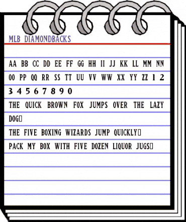 MLB Diamondbacks Regular animated font preview