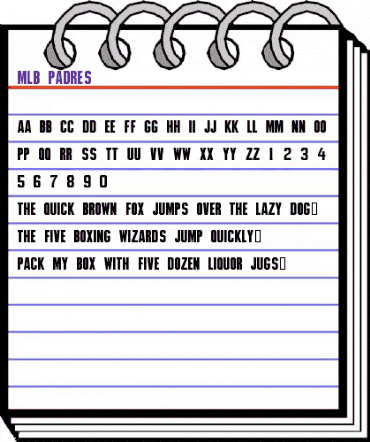 MLB Padres Regular animated font preview