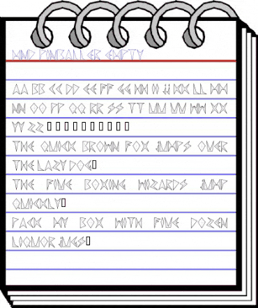 MND Pinballer empty Regular animated font preview