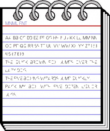 MNML FNT Regular animated font preview