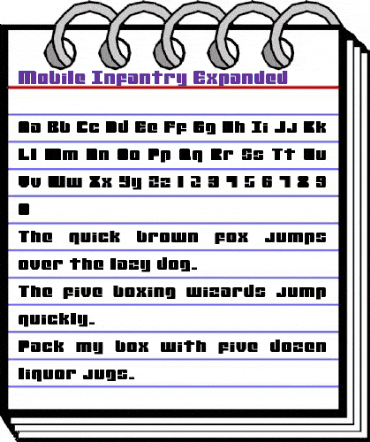 Mobile Infantry Expanded Expanded animated font preview