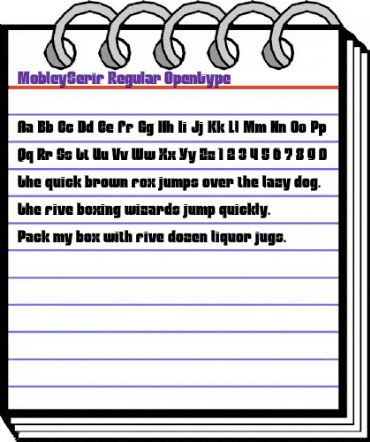 MobleySerif Regular animated font preview