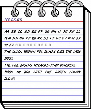 MOCKER Regular animated font preview