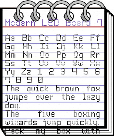Modern LED Board-7 Regular animated font preview