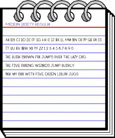 Modern Society Regular animated font preview